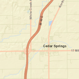 Cedar Springs Street Map