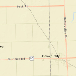 Brown City Street Map