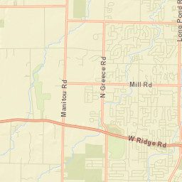 West Greece New York Street Map