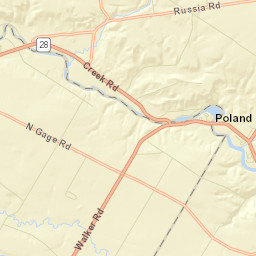 Poland New York Street Map