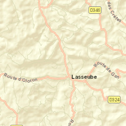 Lasseube Street Map