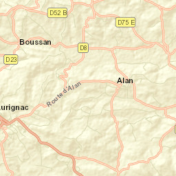 Aurignac Street Map