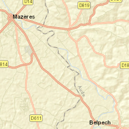Mazères Street Map