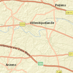 Pezens Street Map