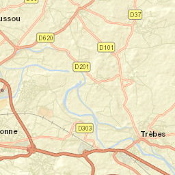 Trèbes Street Map