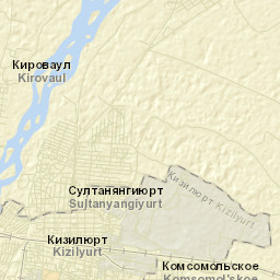 Kizilyurtovskiy Rayon Street Map
