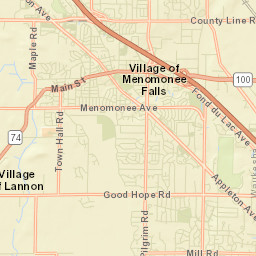 Menomonee Falls Street Map