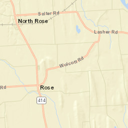 North Rose New York Street Map