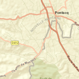 Pontacq Street Map