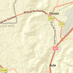 Ossun Street Map