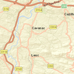 Cazilhac Street Map