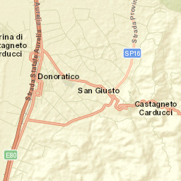 Castagneto Carducci Street Map