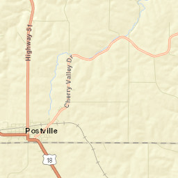 Postville Street Map