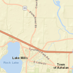 Lake Mills Street Map