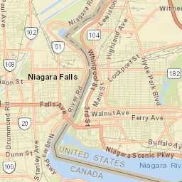 Niagara Falls New York Street Map