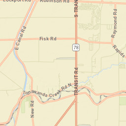 Pendleton New York Street Map