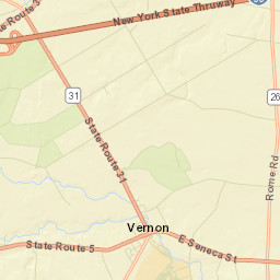 Vernon New York Street Map