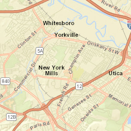Whitesboro New York Street Map