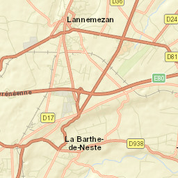 Lannemezan Street Map