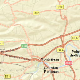 Gourdan-Polignan Street Map