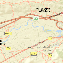 Labarthe-Rivière Street Map
