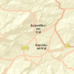 Département de l'Aude Street Map