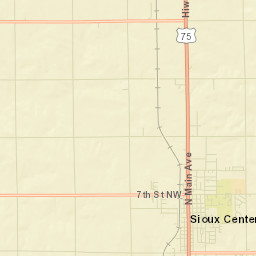 Sioux County Street Map