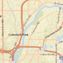 Comstock Park Street Map