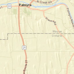 Palmyra New York Street Map