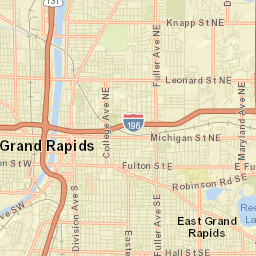 East Grand Rapids Street Map