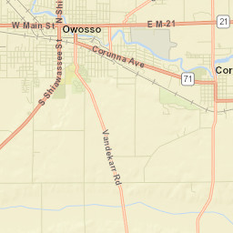 Shiawassee County Street Map