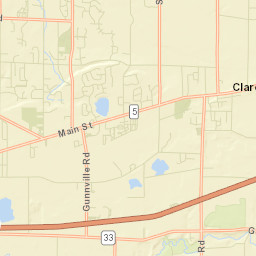 Clarence New York Street Map