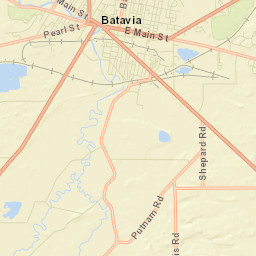 Batavia New York Street Map