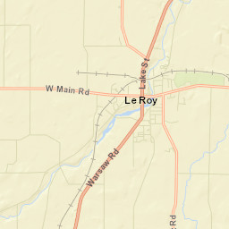 Le Roy New York Street Map