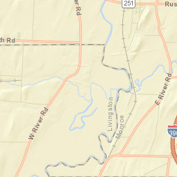 West Rush New York Street Map