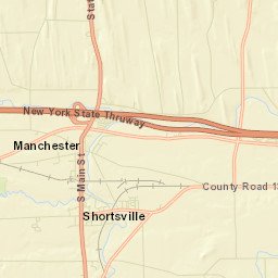Shortsville New York Street Map