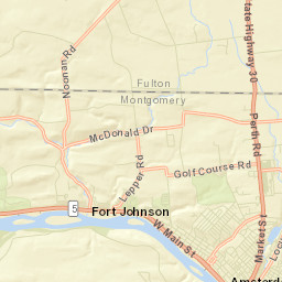 Fort Johnson New York Street Map