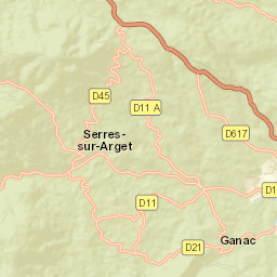 Département de l'Ariège Street Map