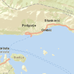 Orebić Street Map