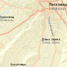 Leskovac Street Map