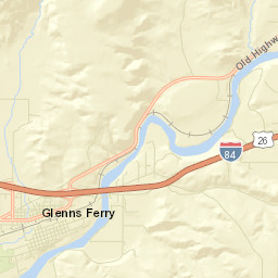 Glenns Ferry Street Map