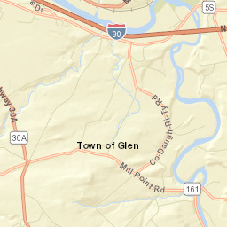 Glen New York Street Map