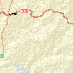 Arzúa Street Map
