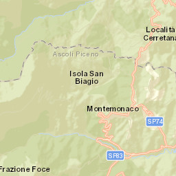 Montemonaco Street Map