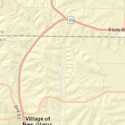 New Glarus Street Map