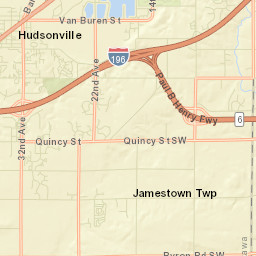 Hudsonville Street Map