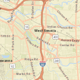 West Seneca New York Street Map