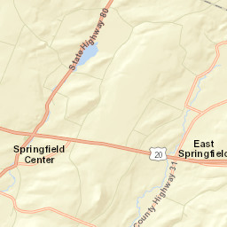 Springfield Center New York Street Map