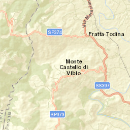 Monte Castello di Vibio Street Map