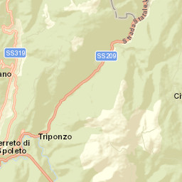 Cerreto di Spoleto Street Map